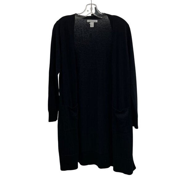 Amazon Essentials Women's Open Cardigan Black Size Medium Pockets - Picture 1 of 9